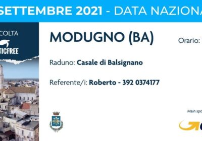 Modugno partecipa all’evento Plastic Free