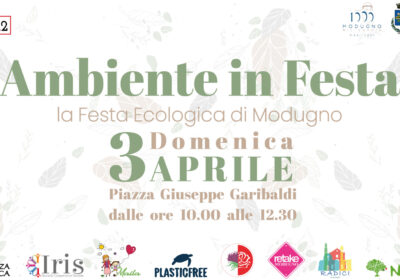 Modugno, il 3 aprile “Ambiente in festa”, inaugurazione Infopoint e distribuzione vademecum sulla buona raccolta