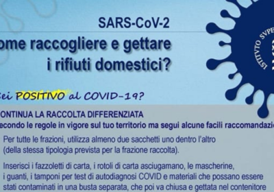 Nuove modalità di conferimento per i positivi al Covid-19