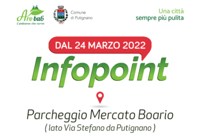 Putignano, dal 24 marzo attivo un nuovo Infopoint per la distribuzione di buste