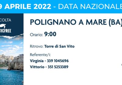 Polignano a Mare: raccolta plastic free a Torre di San Vito