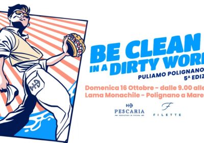 Polignano a Mare: raccolta rifiuti “Be Clean in a Dirty World”