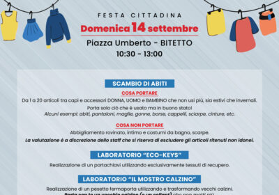 Bitetto: “Swap Party: una moda da (s)cambiare”