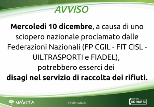 Sciopero comparto igiene ambientale