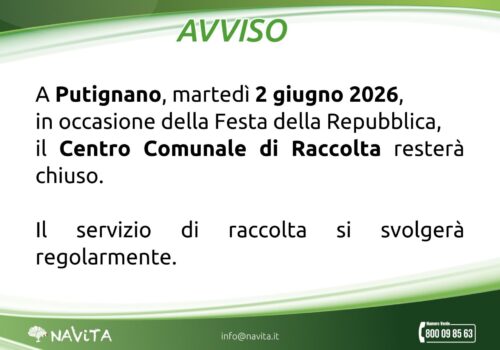 Chiusura 2 Giugno – Putignano