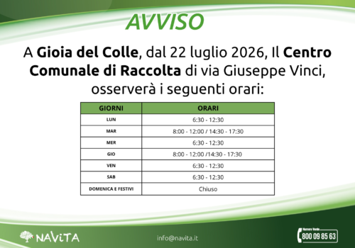 Nuovi orari CCR