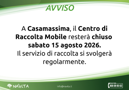 Chiusura CRM Ferragosto – Casamassima